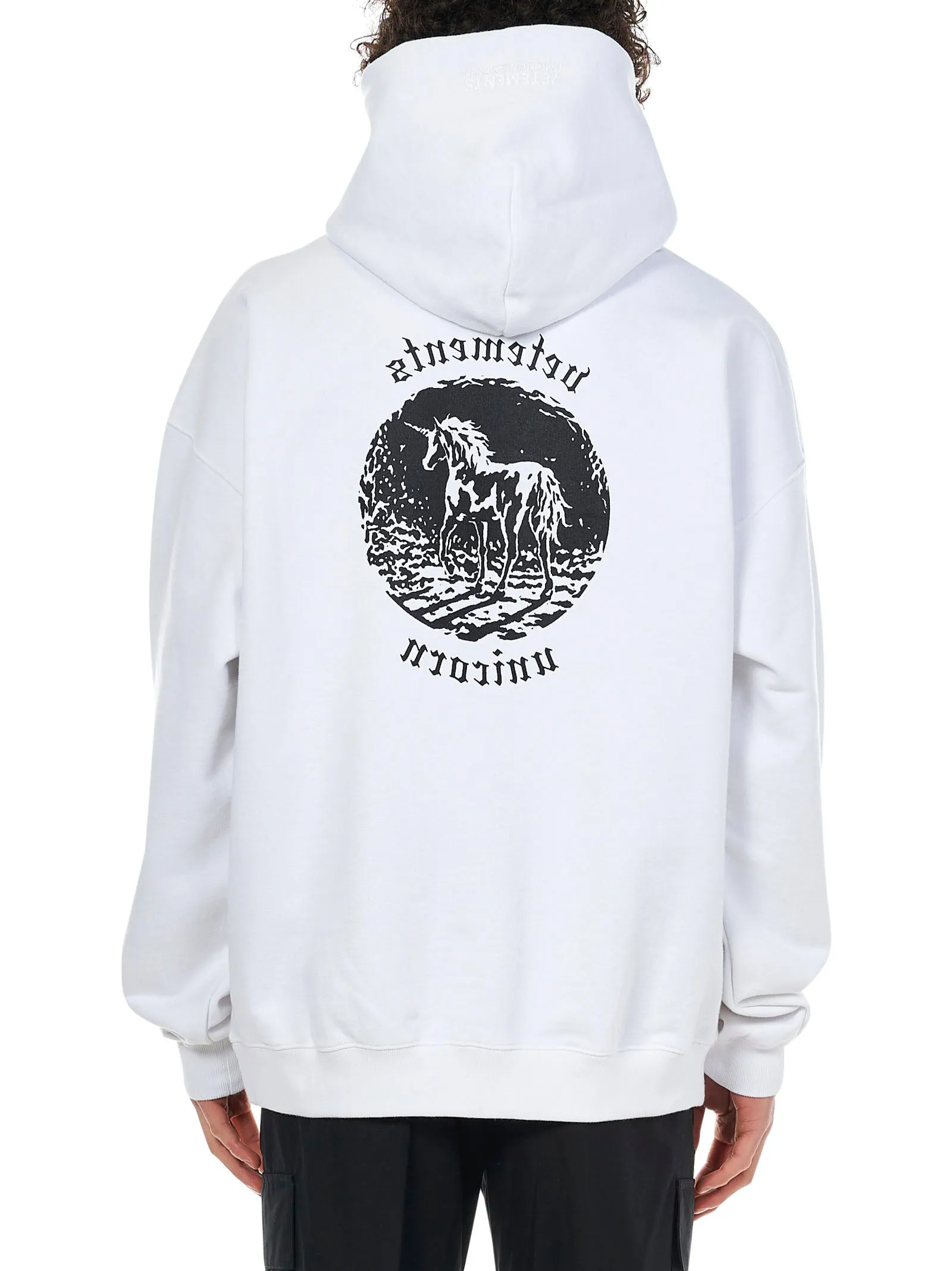 Vetements Graphic Printed Drawstring Hoodie