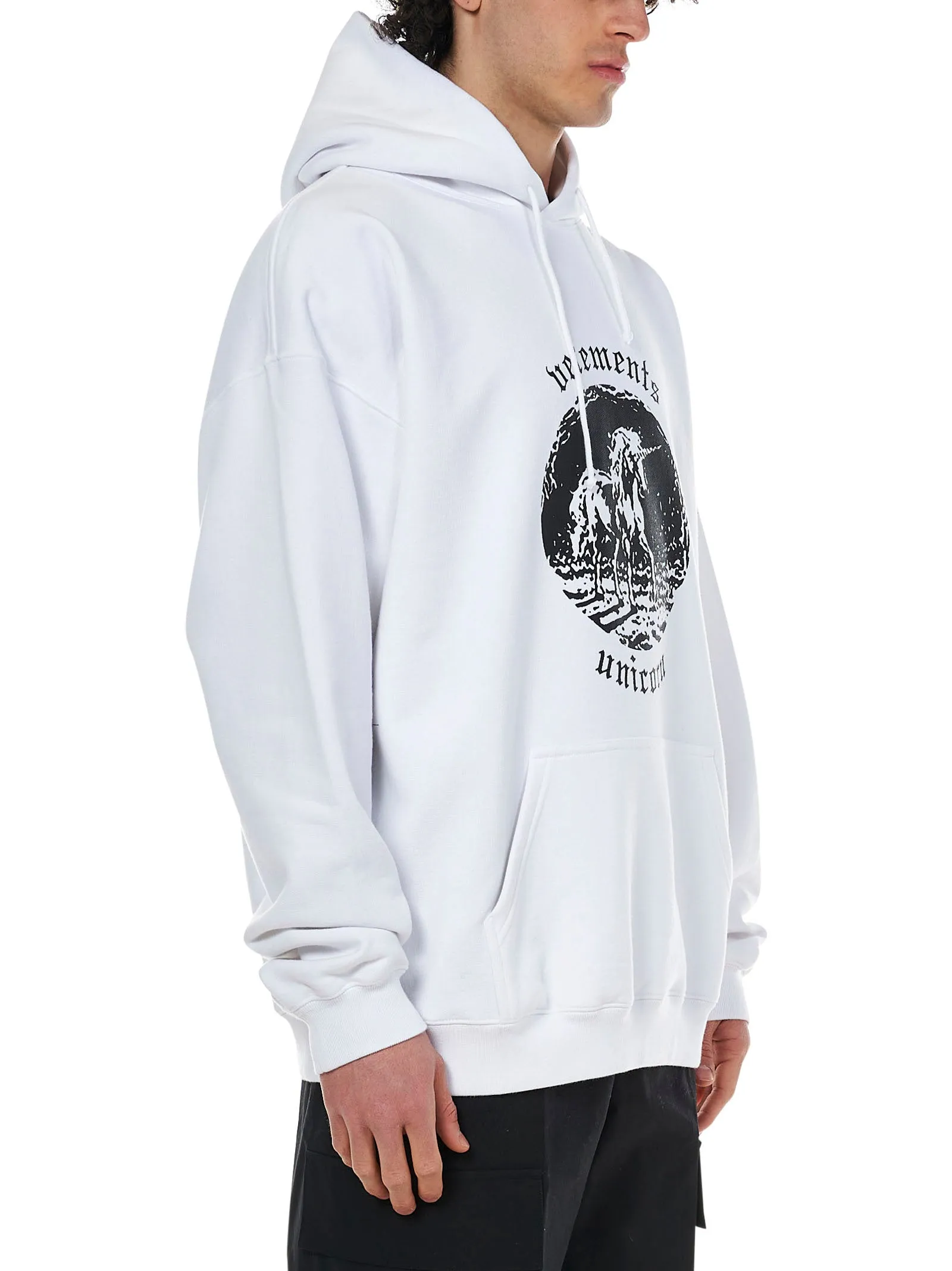 Vetements Graphic Printed Drawstring Hoodie