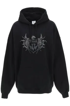 Vetements Logo Embellished Drawstring Hoodie