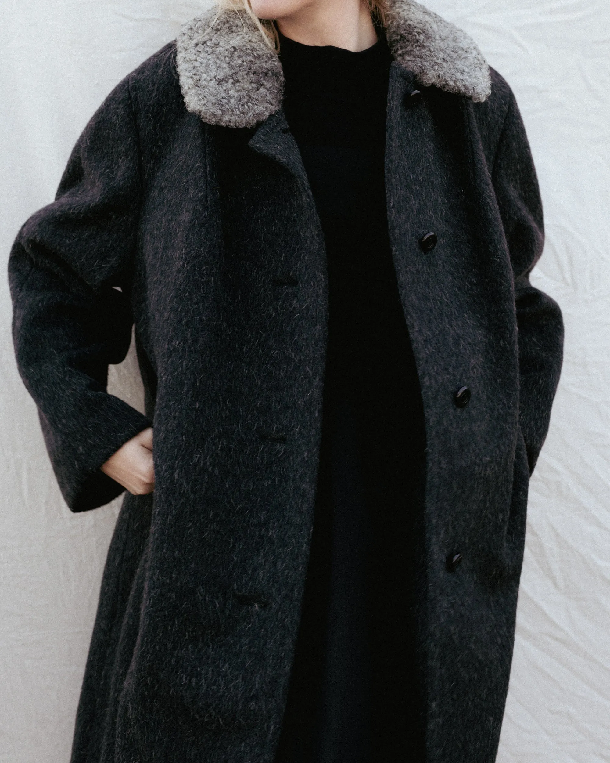 Vintage Wool + Persian Lamb BERLIN Coat #5 (S/M)