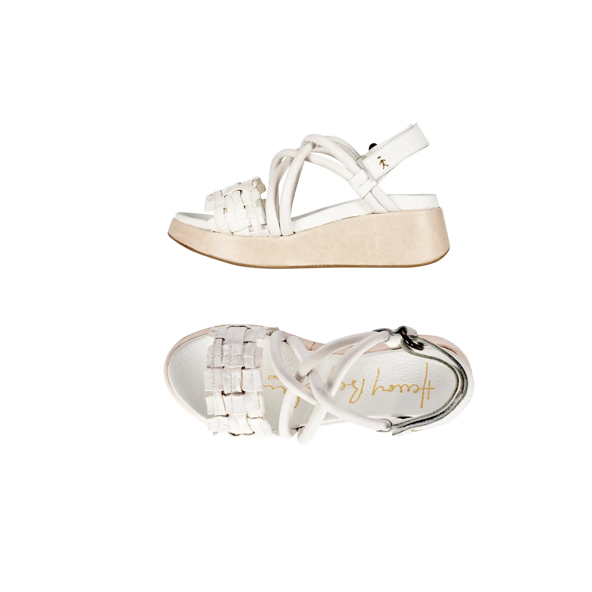 Wedge Sandal Intreccio Cesta White