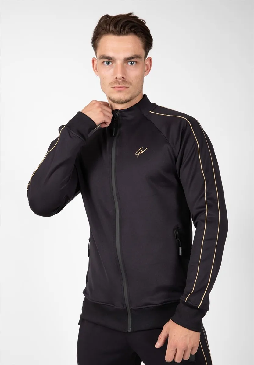 Wenden Track Jacket - Black/Gold - 2XL Gorilla Wear