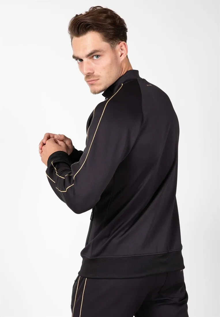 Wenden Track Jacket - Black/Gold - 2XL Gorilla Wear