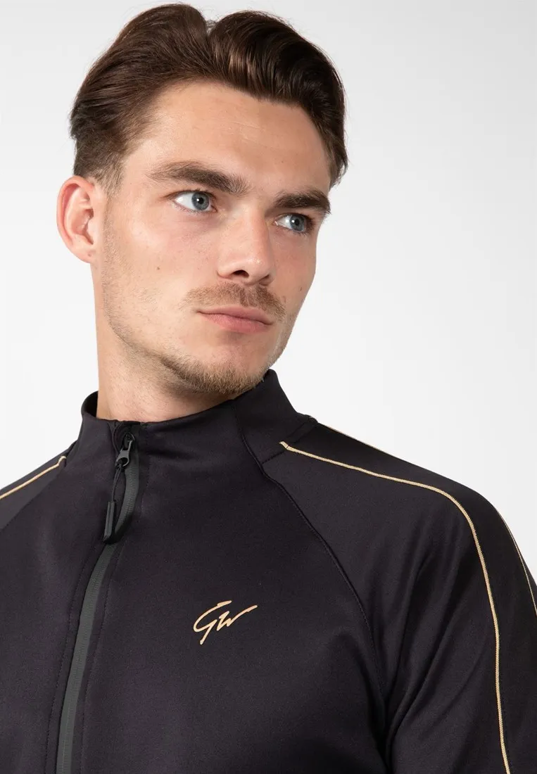 Wenden Track Jacket - Black/Gold - 2XL Gorilla Wear