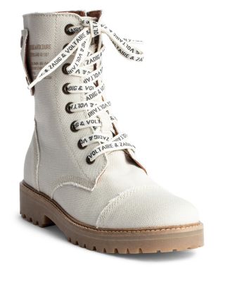 Women's Joe Canvas Combat Boots