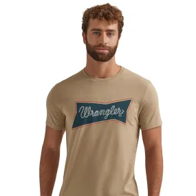 Wrangler Men's Tan Logo Tee