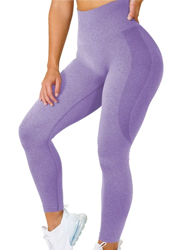 ZASUWA Female Smile Jacquard Quick-dry Seamless Leggings